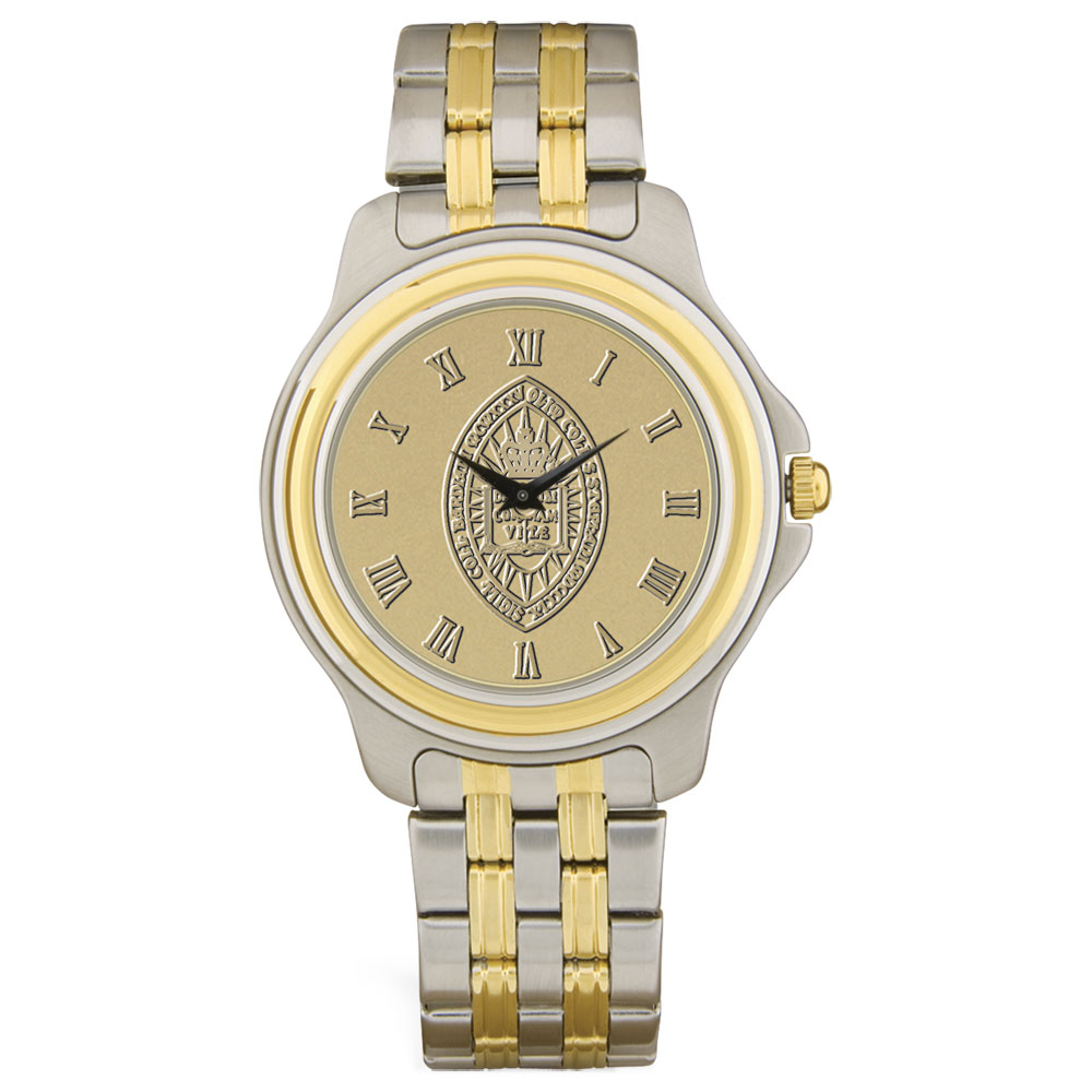 Men's Gold/Silver Bard College Raptors Two-Tone Medallion Wristwatch