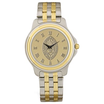 Men's Gold/Silver Bard College Raptors Two-Tone Medallion Wristwatch