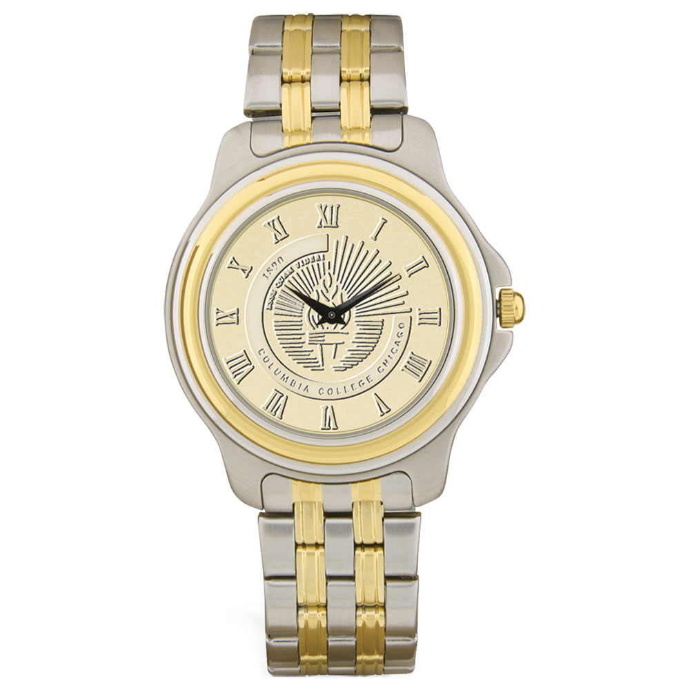 Men's Gold/Silver Columbia Renegades Two-Tone Medallion Wristwatch