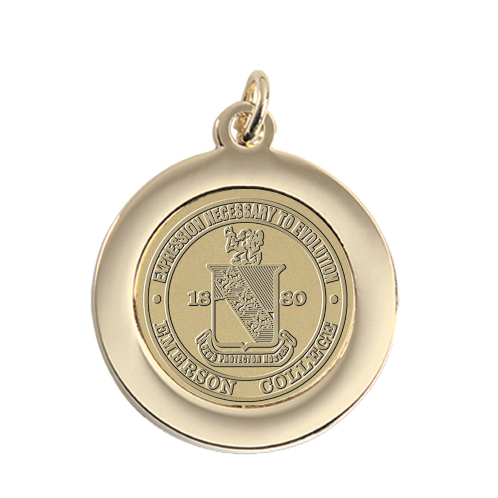 Gold Emerson College Lions Team Pendant