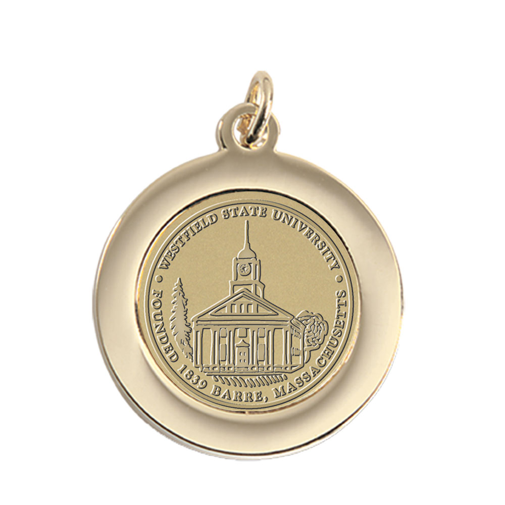 Gold Westfield State Owls Team Pendant