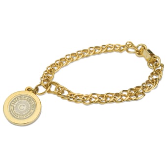 Gold Carleton Knights Charm Bracelet