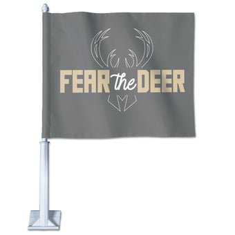 WinCraft Milwaukee Bucks Double-Sided Team Car Flag