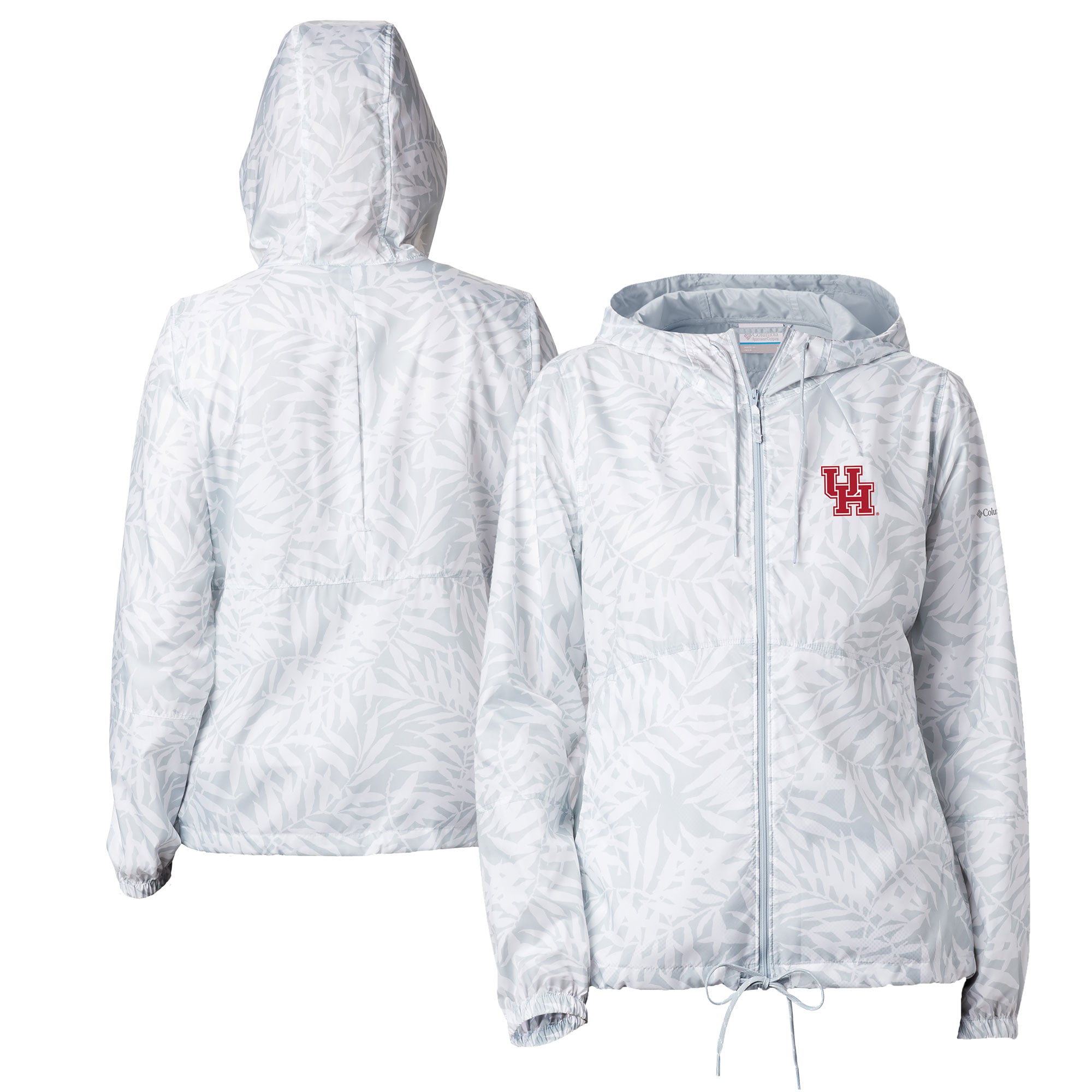 Women's Columbia Gray Houston Cougars Printed Flash Forward Full-Zip Windbreaker Jacket