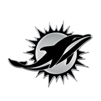 WinCraft Miami Dolphins Chrome Auto Emblem
