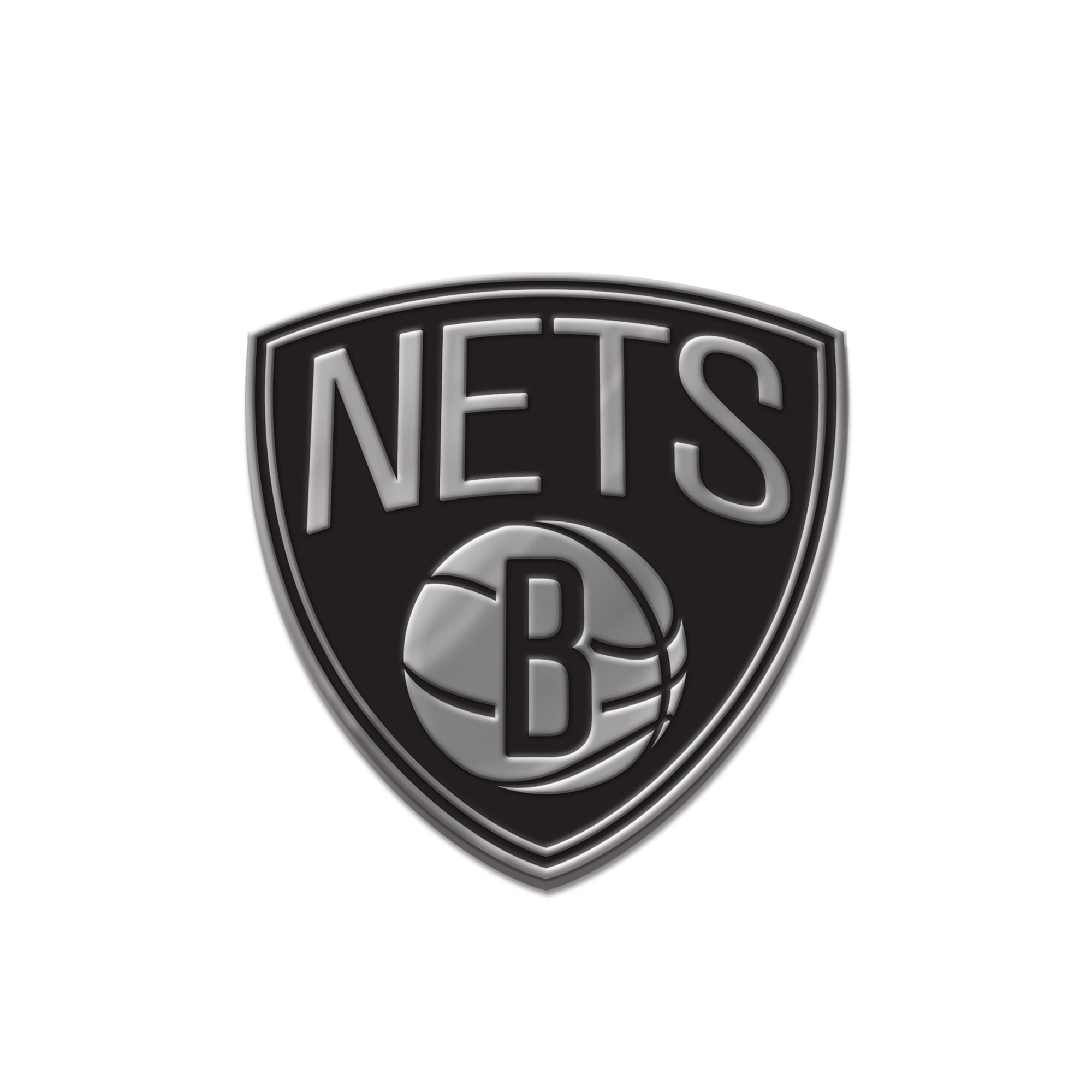 WinCraft Brooklyn Nets Team Chrome Car Emblem WinCraft Brooklyn Nets Team Chrome Car Emblem