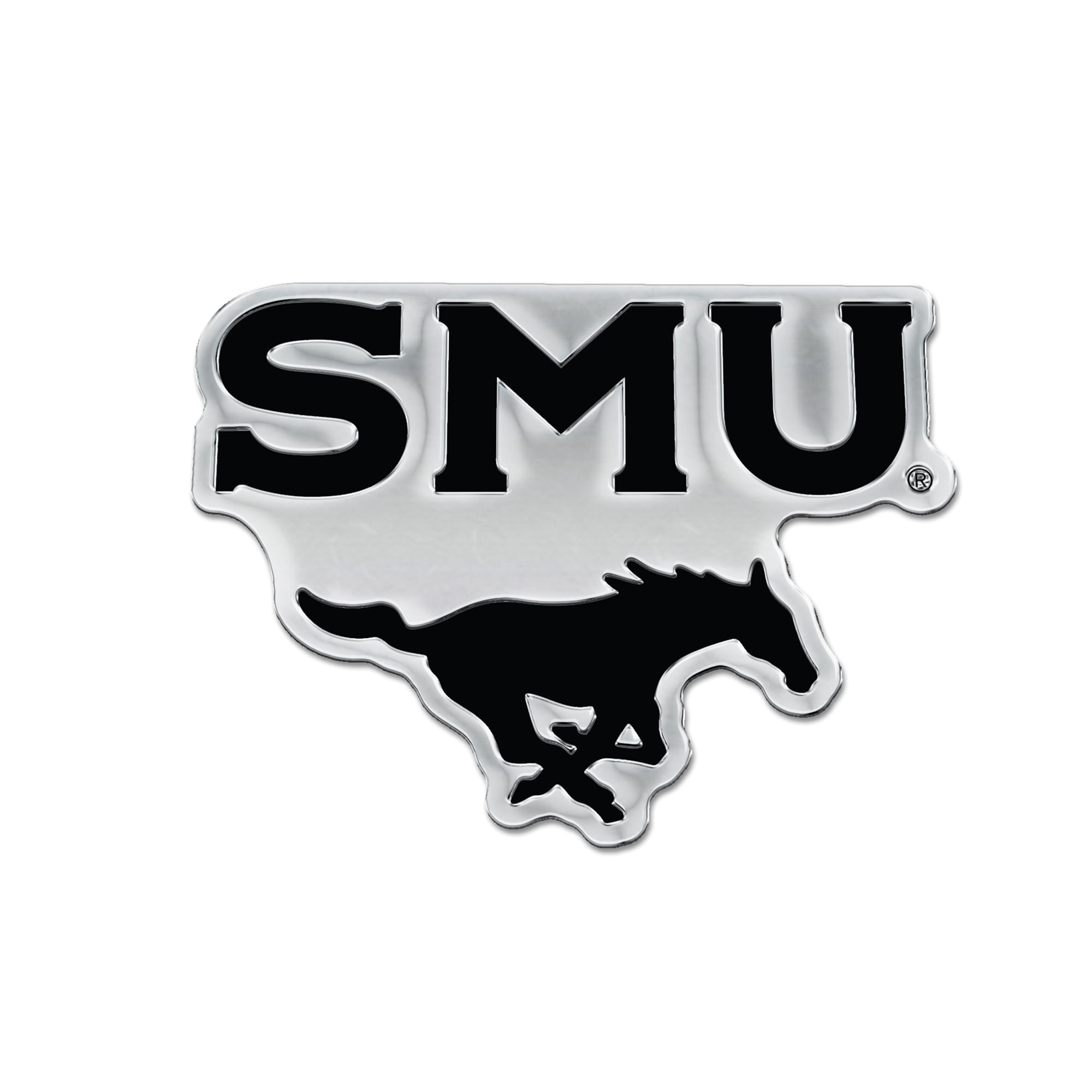 WinCraft SMU Mustangs Chrome Auto Emblem