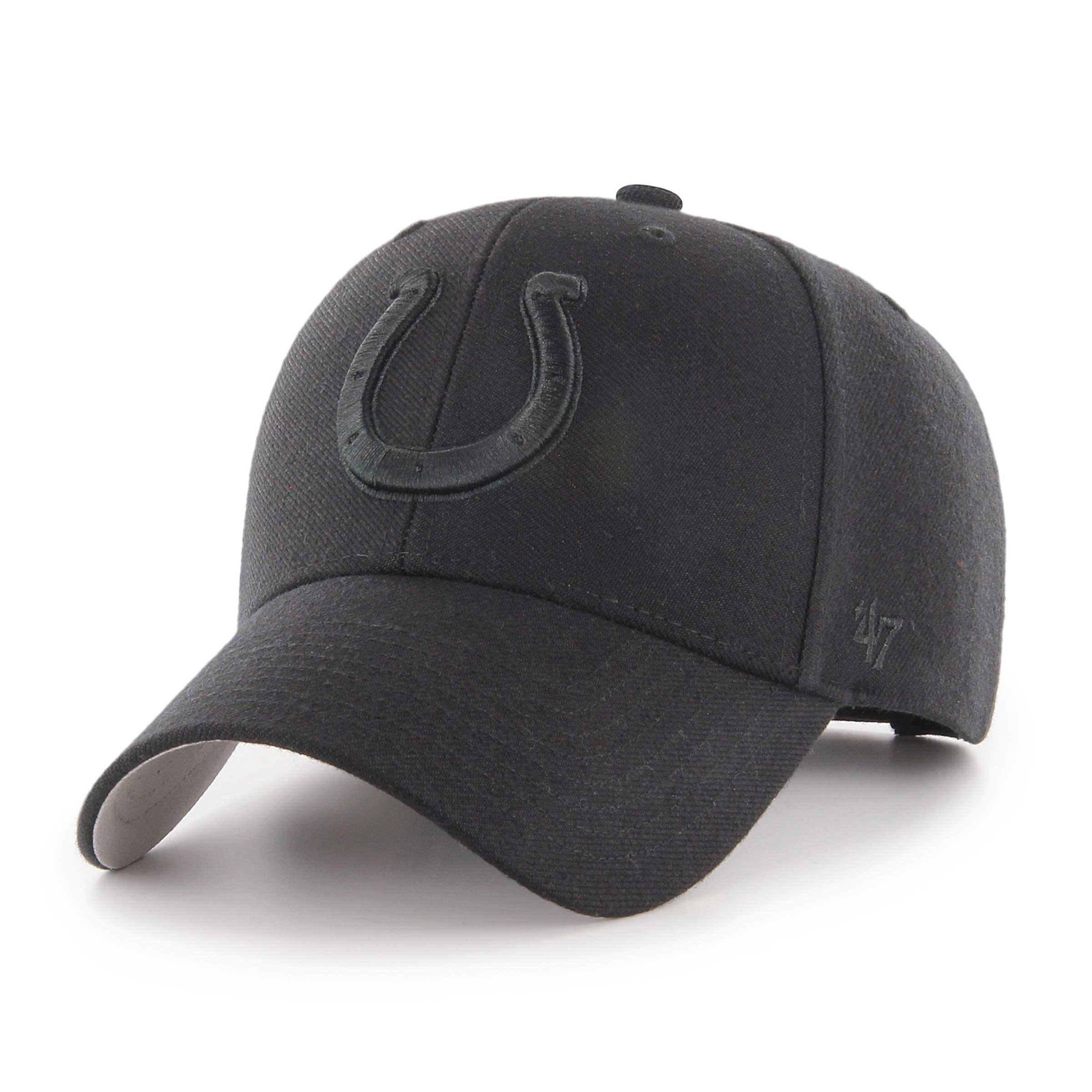 Men's '47 Black Indianapolis Colts Tonal MVP Adjustable Hat