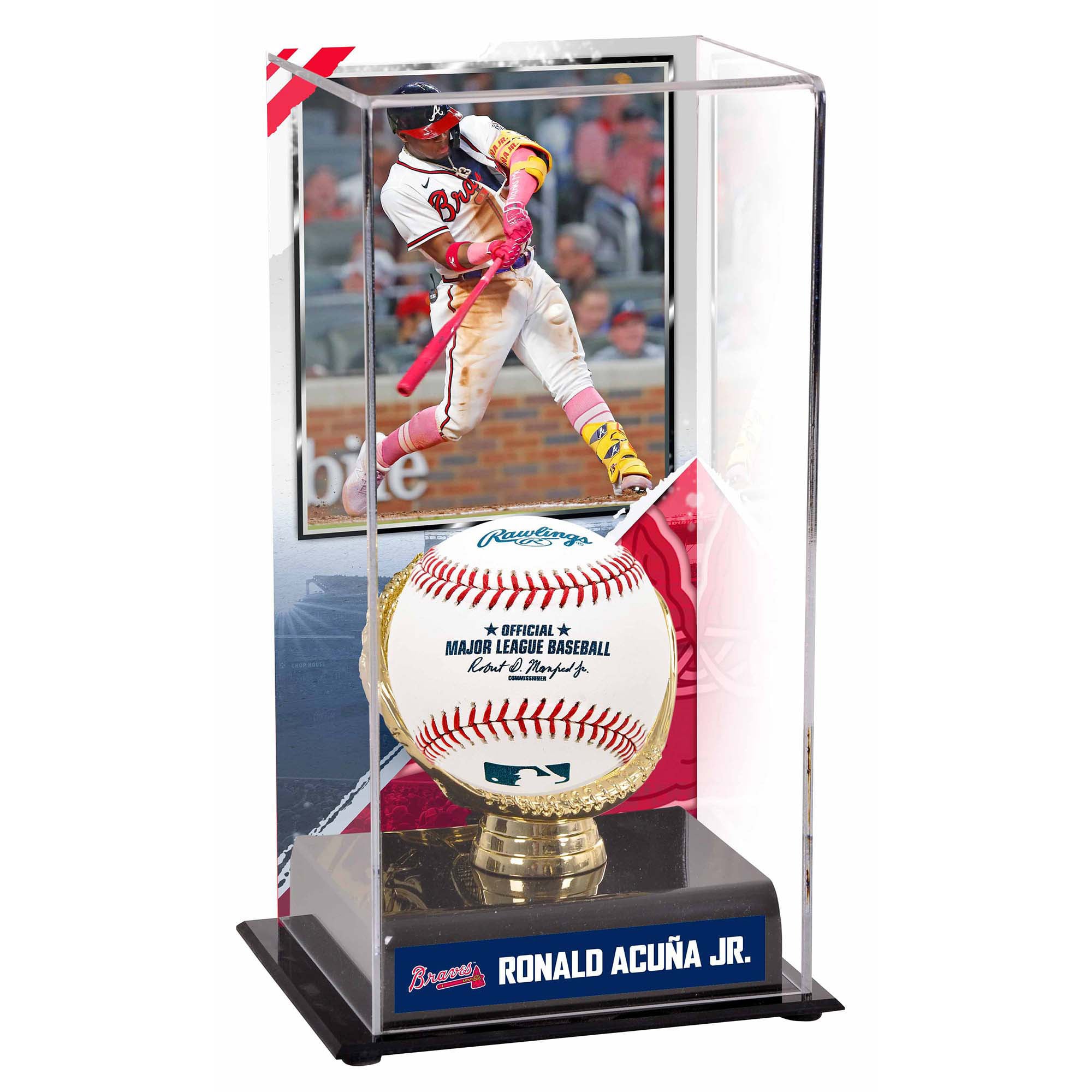 Ronald Acuna Jr. Atlanta Braves Gold Glove Display Case with Image