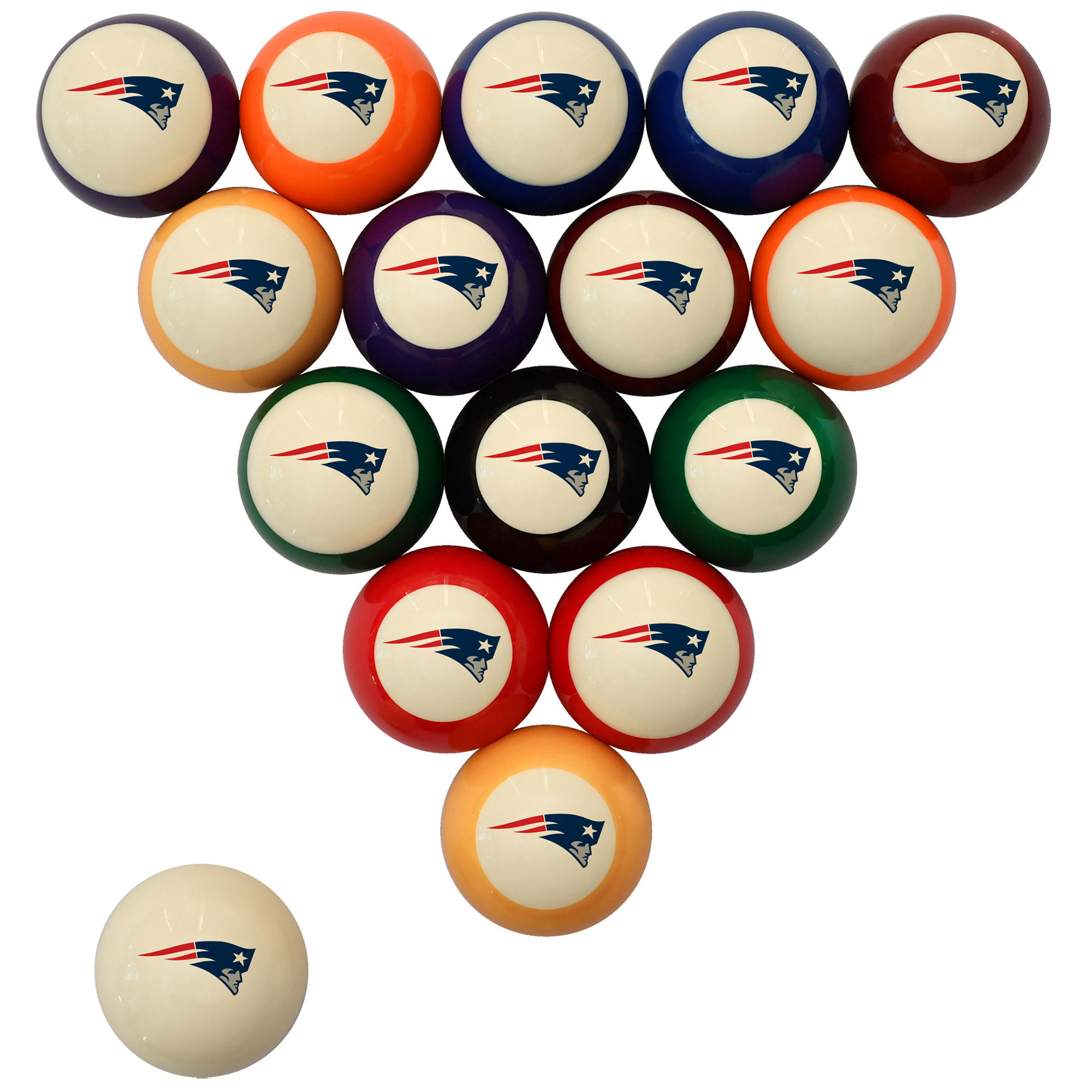 Imperial Cream New England Patriots Retro Billiard Ball Set