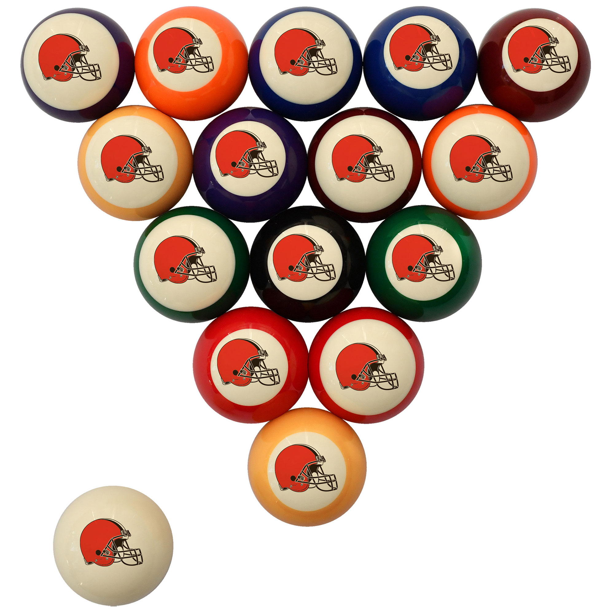 Imperial Cream Cleveland Browns Retro Billiard Ball Set