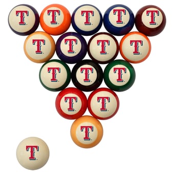 Imperial Cream Texas Rangers Retro Billiard Ball Set