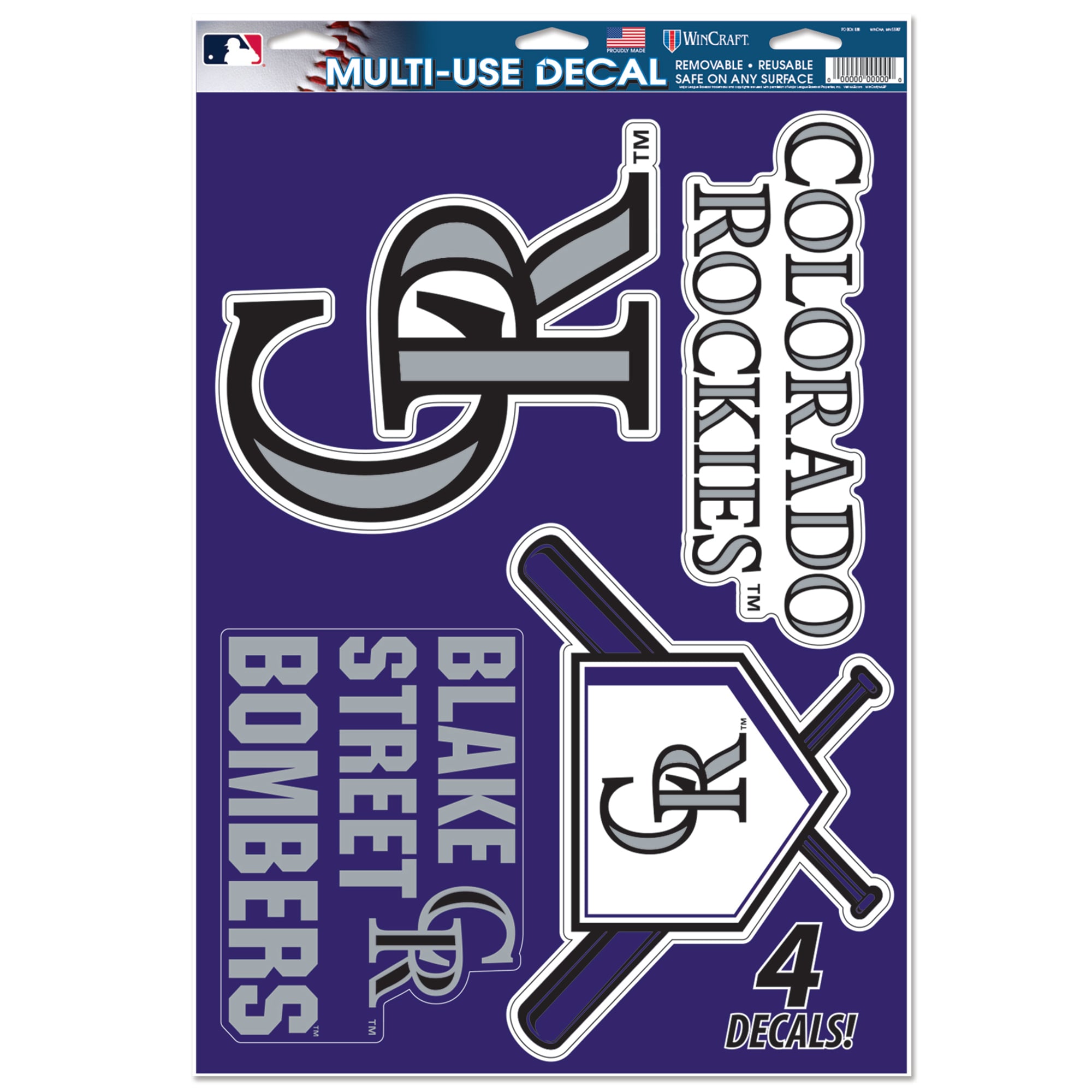 WinCraft Colorado Rockies Primary 11'' x 17'' Multi-Use Decal Sheet