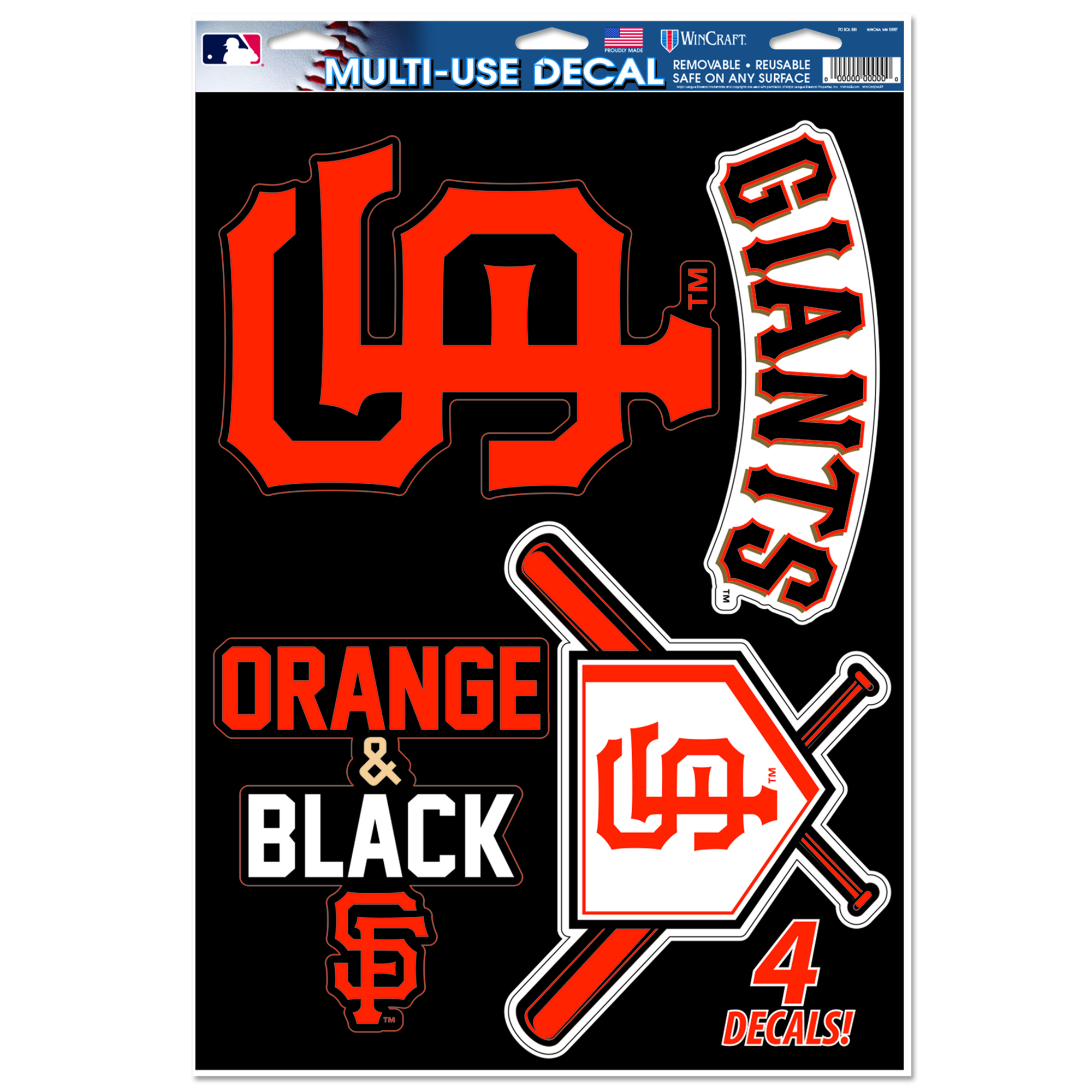 WinCraft San Francisco Giants Primary 11'' x 17'' Multi-Use Decal Sheet