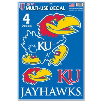 WinCraft Kansas Jayhawks Primary 11'' x 17'' Multi-Use Decal Sheet