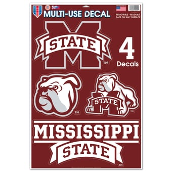 WinCraft Mississippi State Bulldogs Primary 11'' x 17'' Multi-Use Decal Sheet