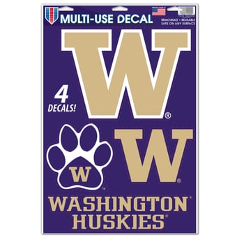 WinCraft Washington Huskies Primary 11'' x 17'' Multi-Use Decal Sheet