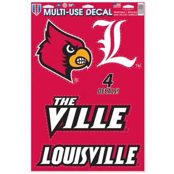 WinCraft Louisville Cardinals Primary 11'' x 17'' Multi-Use Decal Sheet