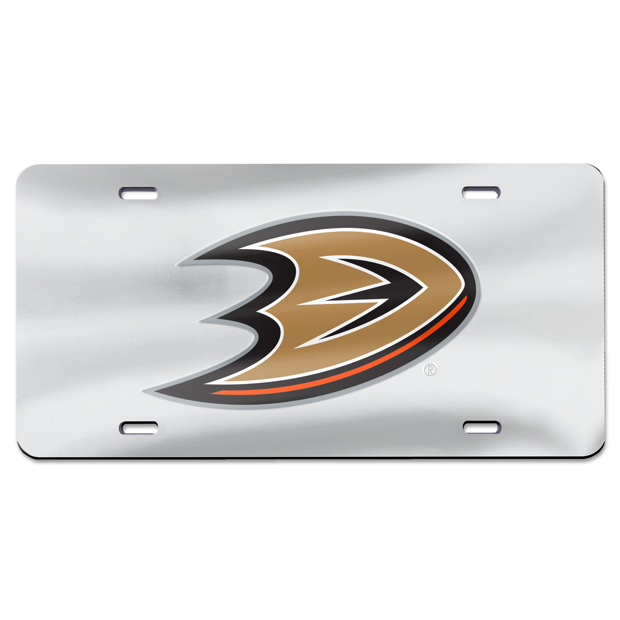 WinCraft Anaheim Ducks Specialty Silver Covered Acrylic License Plate
