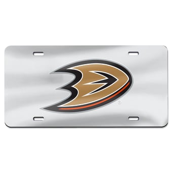 WinCraft Anaheim Ducks Specialty Silver Covered Acrylic License Plate