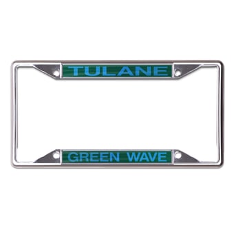 WinCraft Tulane Green Wave Laser-Cut Metallic License Plate Frame