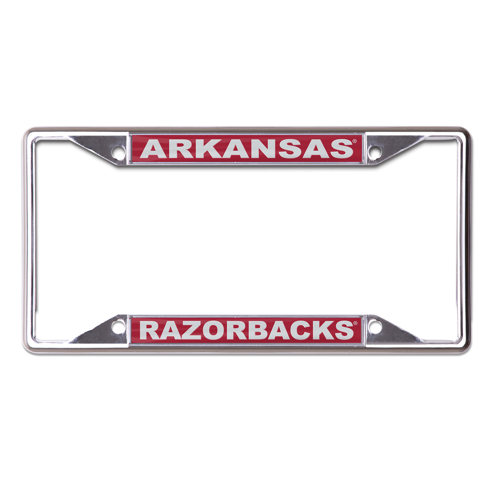 WinCraft Arkansas Razorbacks Printed Wordmark Metal License Plate Frame