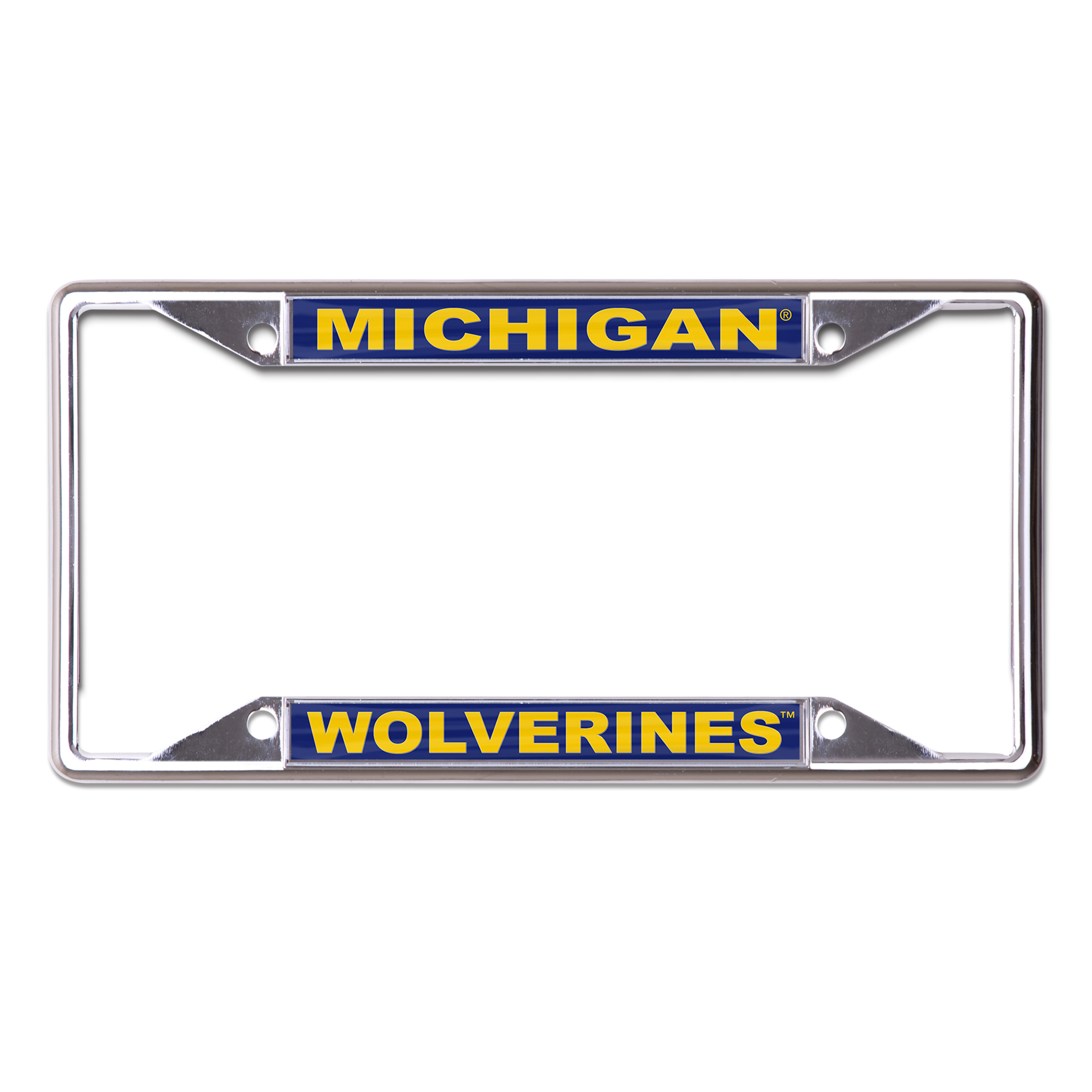 WinCraft Michigan Wolverines Printed Wordmark Metal License Plate Frame