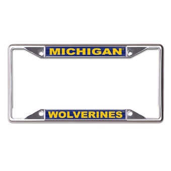 WinCraft Michigan Wolverines Printed Wordmark Metal License Plate Frame