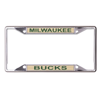WinCraft Milwaukee Bucks Printed Metal License Plate Frame