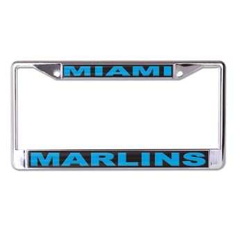 WinCraft Miami Marlins Printed Team Metal License Plate Frame