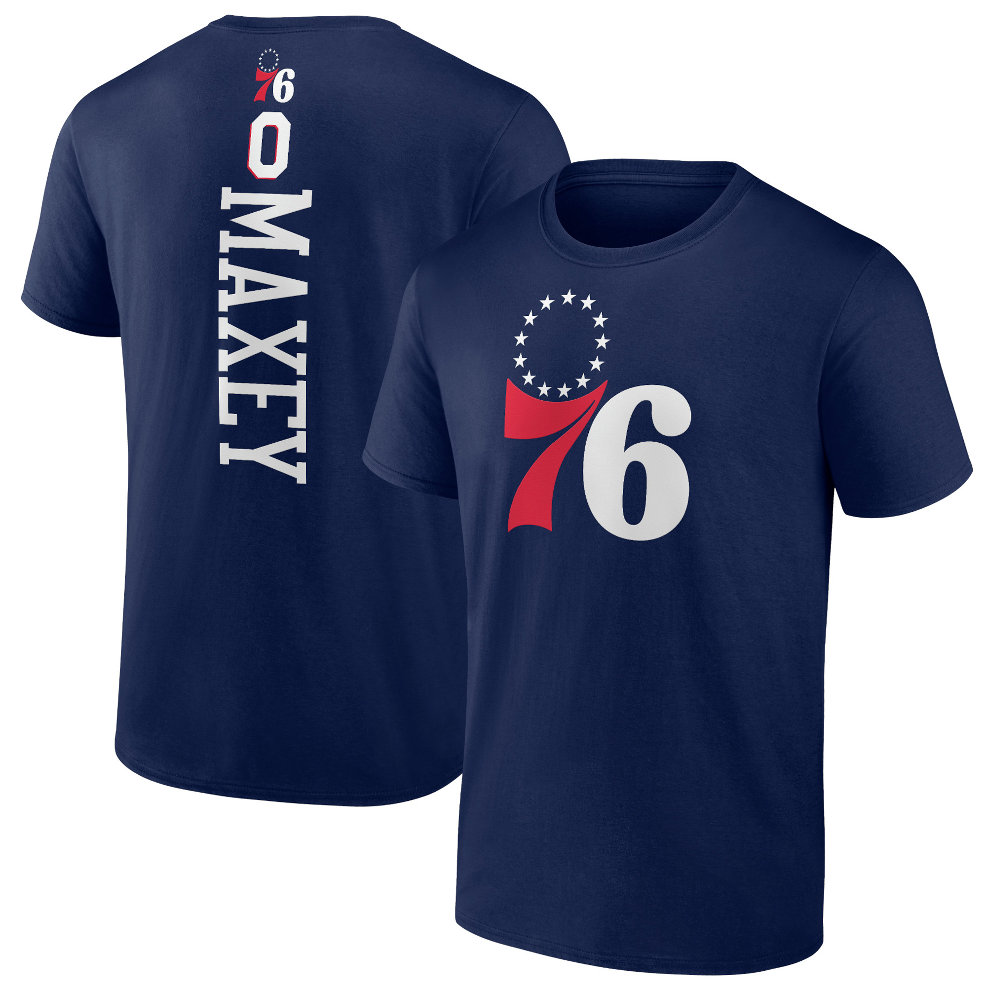 Men's Tyrese Maxey Navy Philadelphia 76ers Playmaker T-Shirt
