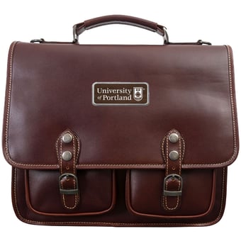 Brown Portland Pilots Logo Plate Sabino Canyon Briefcase