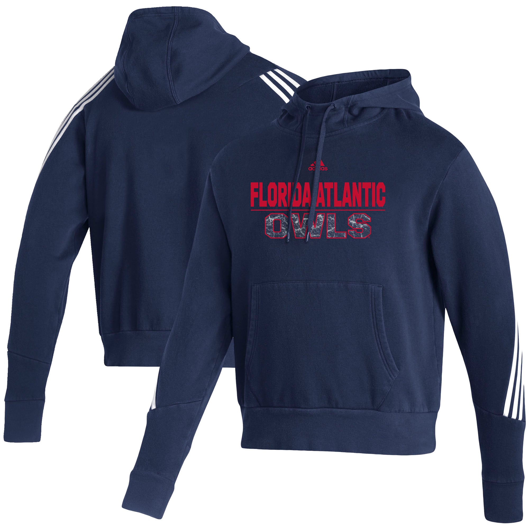 Men's adidas Navy Florida Atlantic Owls Fashion Pullover Hoodie