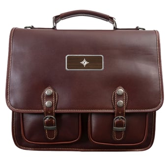Brown Furman Paladins Logo Plate Sabino Briefcase