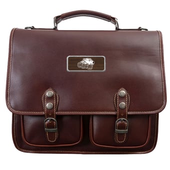 Brown Ohio Northern Polar Bears Logo Plate Sabino Briefcase