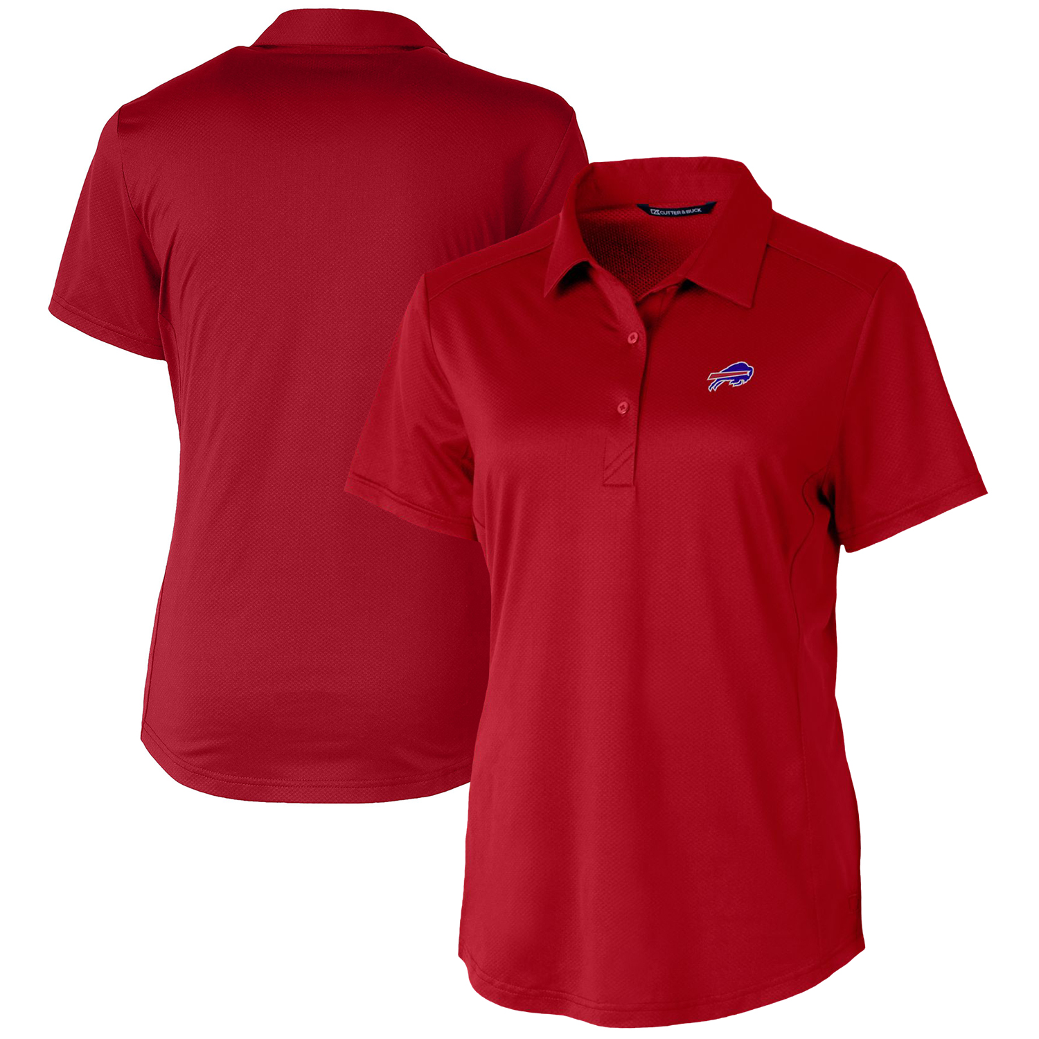 Women's Cutter & Buck Red Buffalo Bills Prospect Textured Stretch Polo