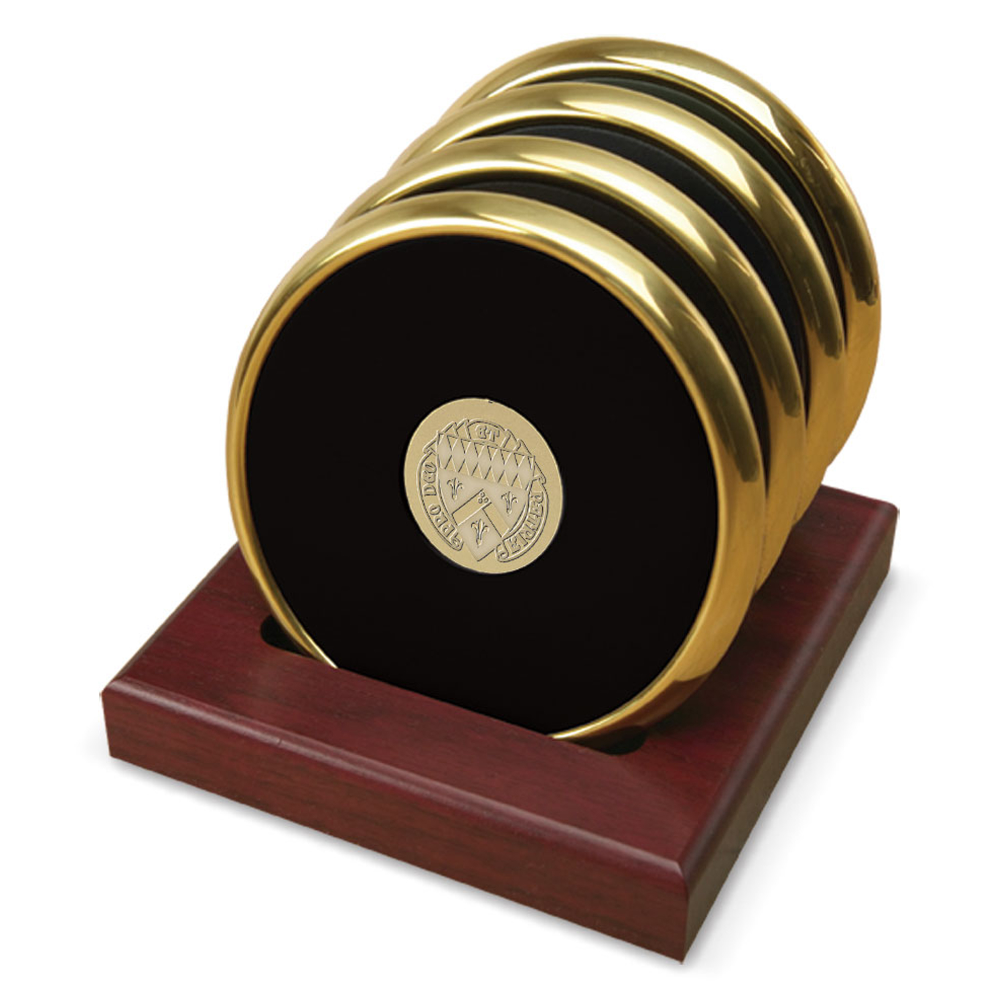Gold Loras College Duhawks 4-Piece Coaster Set