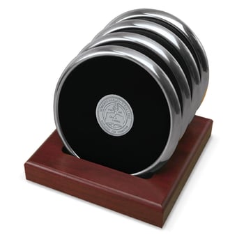 Silver Roberts Wesleyan Redhawks 4-Piece Coaster Set
