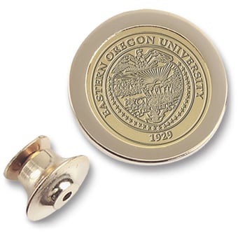 Gold Eastern Oregon Mountaineers Logo Lapel Pin