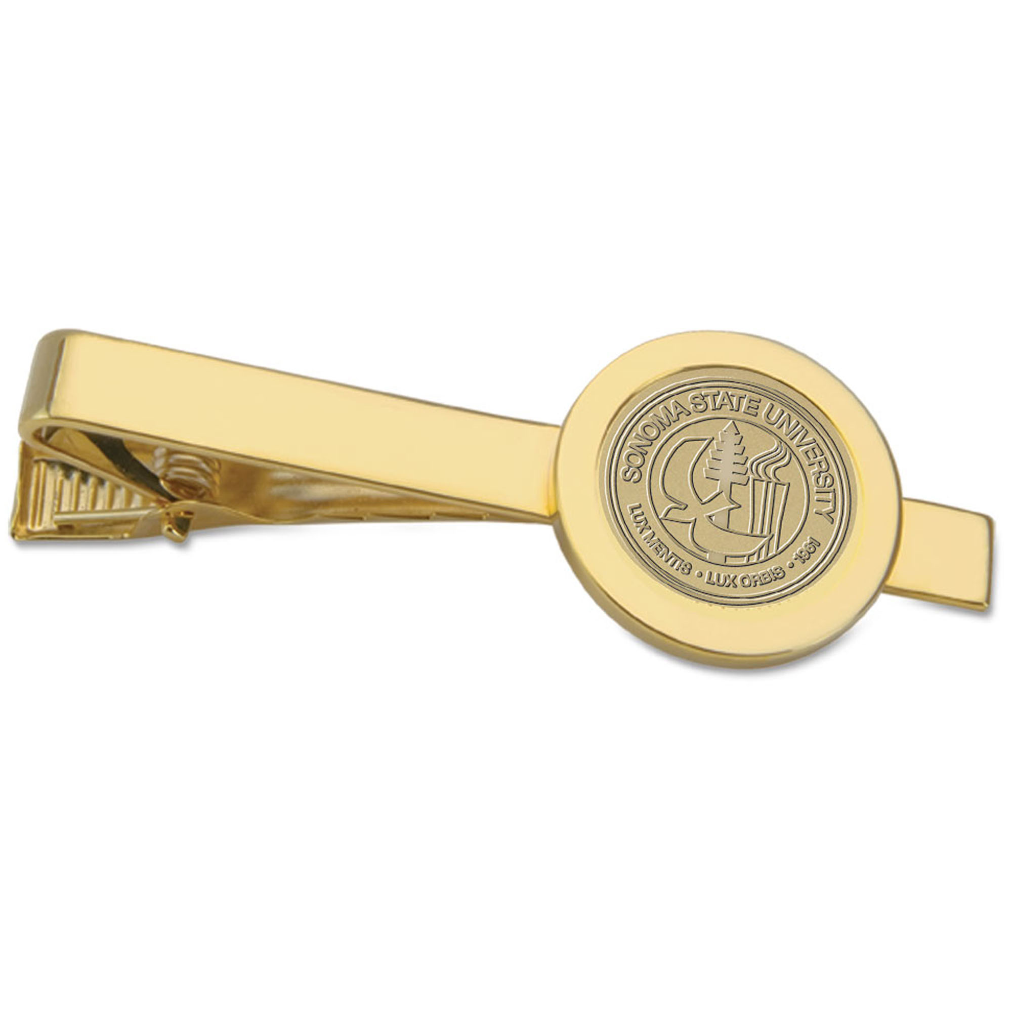 Gold Sonoma State Seawolves Logo Tie Bar