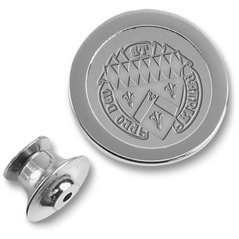 Silver Loras College Duhawks Lapel Pin