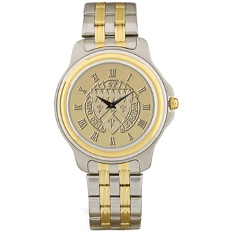 Men's Gold Loras College Duhawks Two-Tone Medallion Wristwatch