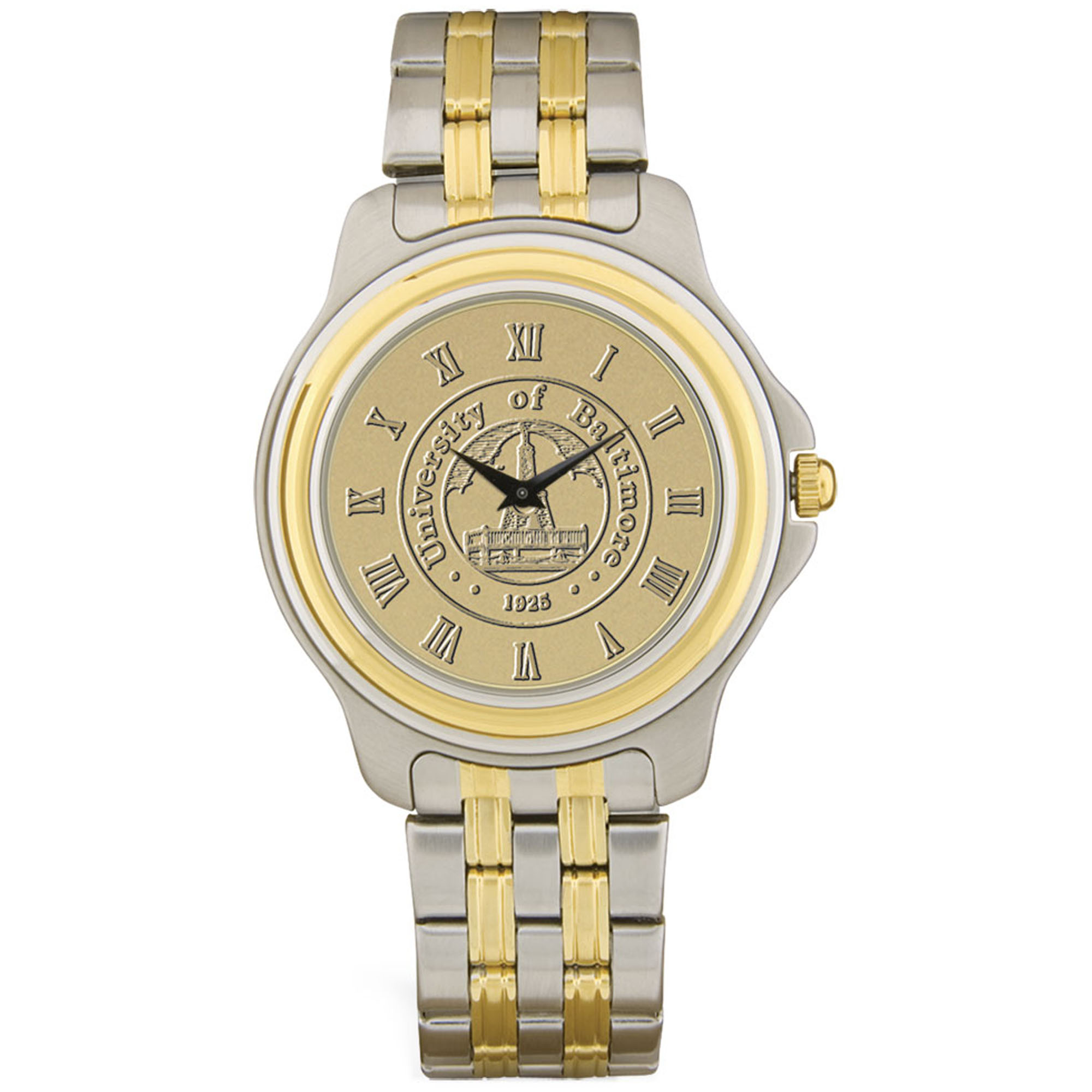 Men's Gold UBalt Bees Two-Tone Medallion Wristwatch