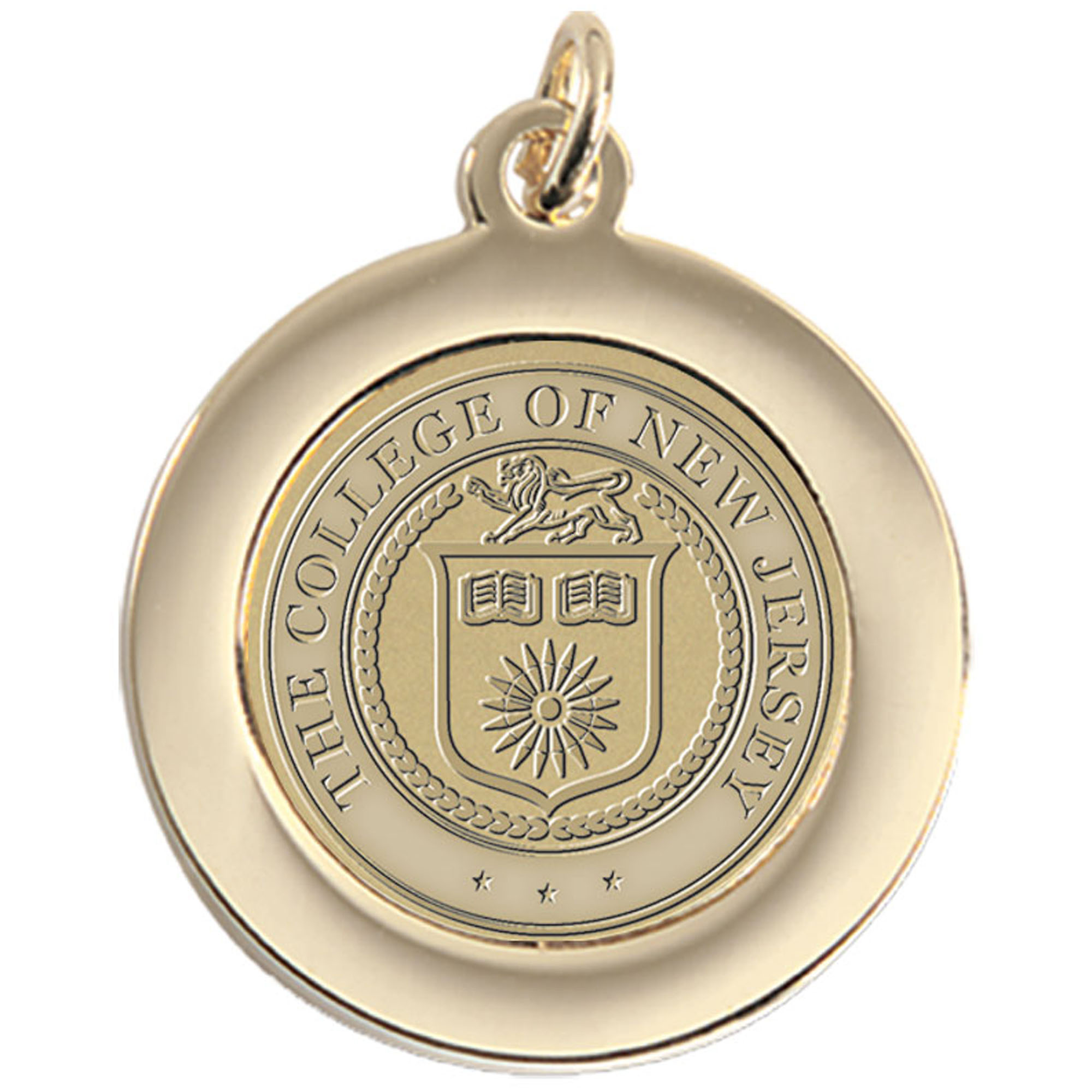 Gold College of New Jersey Lions Team Pendant