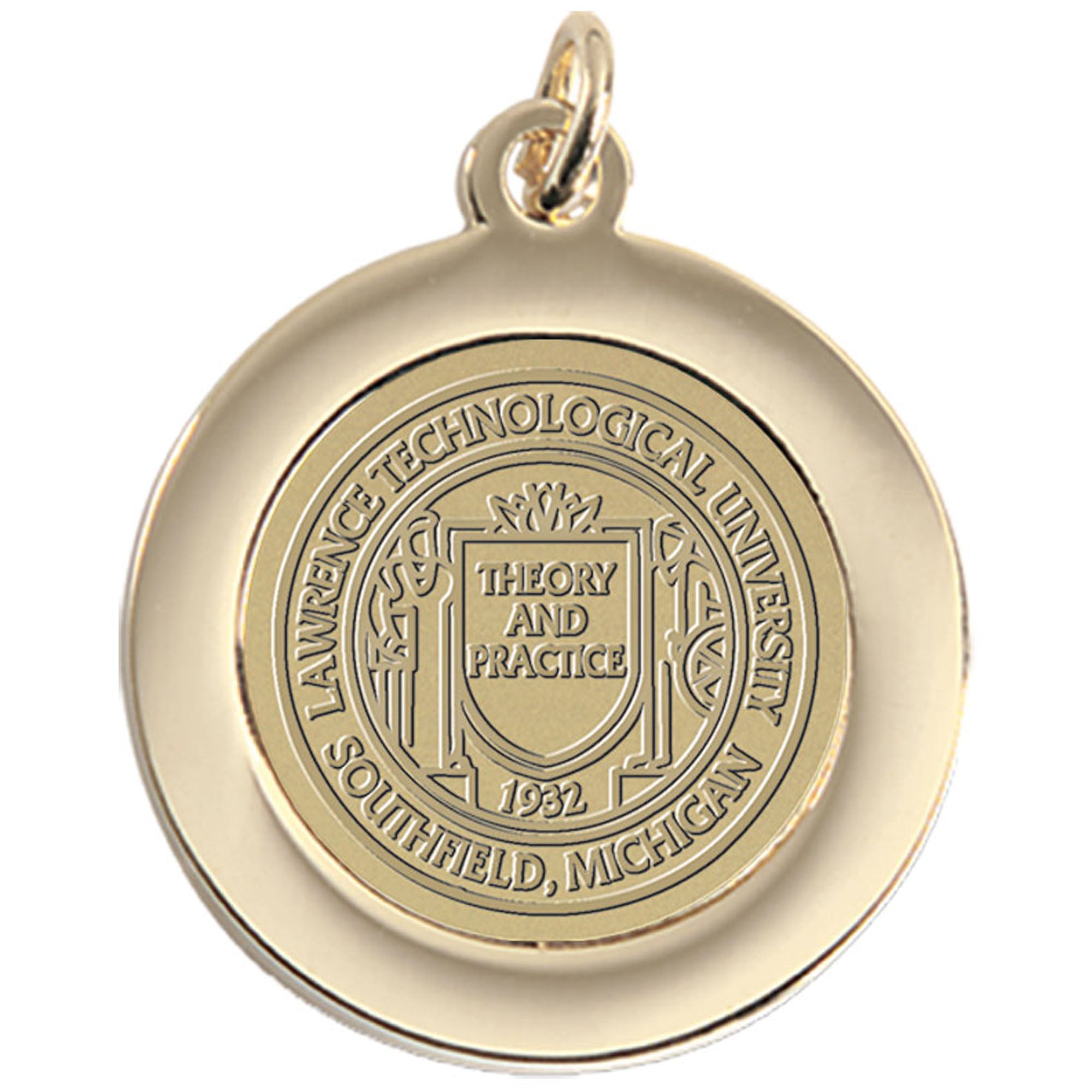 Gold Lawrence Technological University Blue Devils Team Pendant