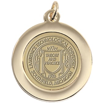 Gold Lawrence Technological University Blue Devils Team Pendant