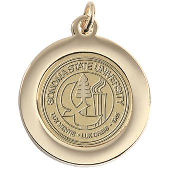 Gold Sonoma State Seawolves Team Pendant