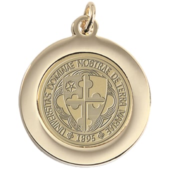 Gold Notre Dame of Maryland Gators Team Pendant