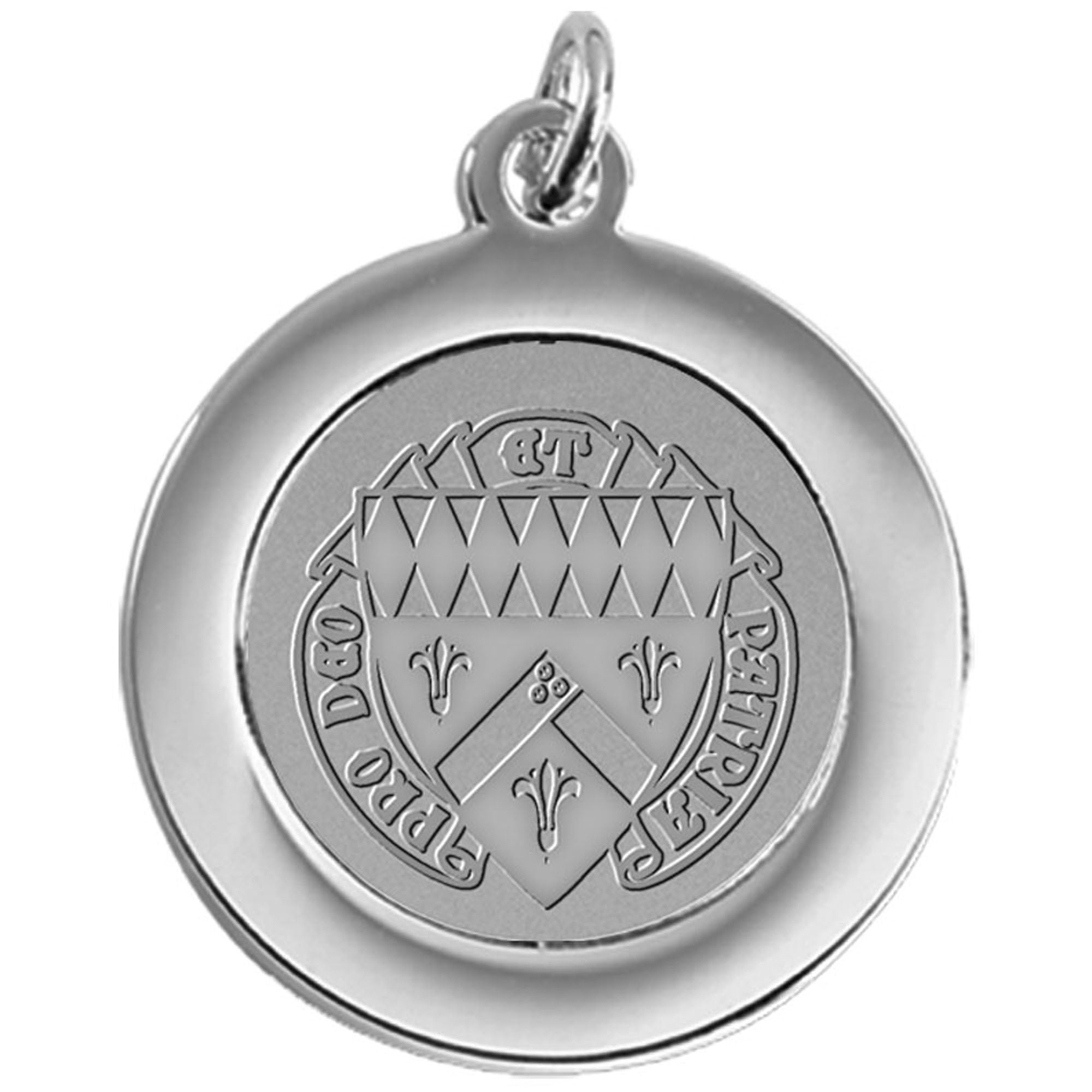 Silver Loras College Duhawks Team Pendant