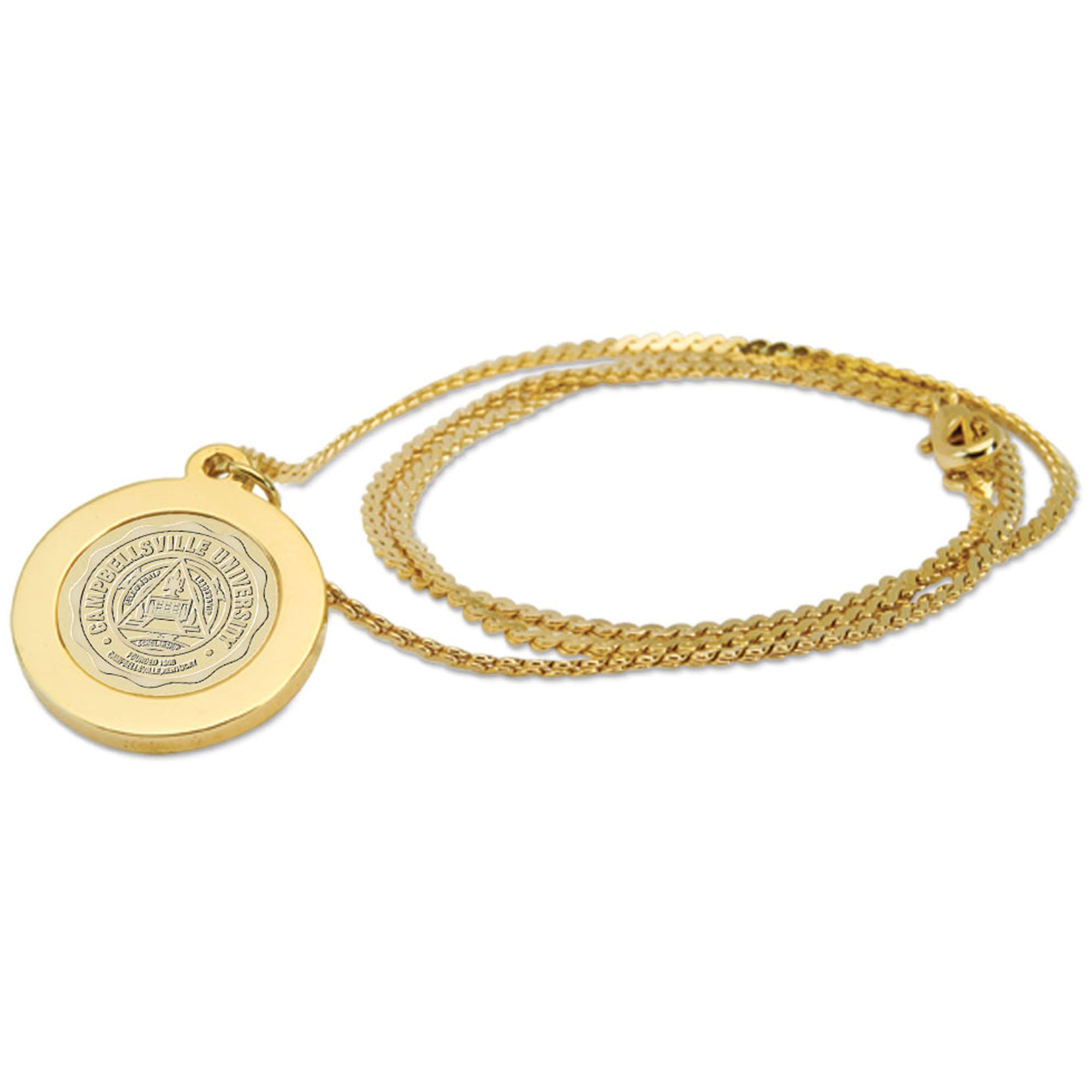 Gold Campbellsville Tigers Pendant Necklace